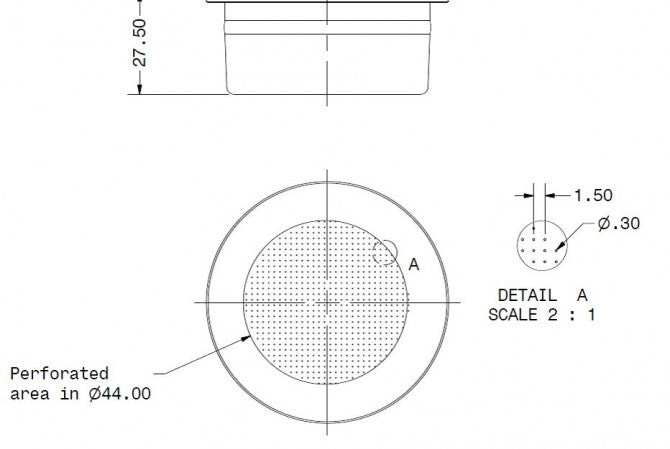 Photo of 53mm Precision Double Portafilter Basket ( ) [ IMS ] [ Espresso Accessories ]