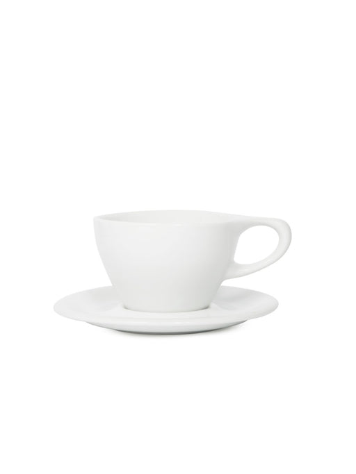 Photo of notNeutral LINO Small Latte Cup & Saucer (8oz/237ml) (6-Pack) ( White ) [ notNeutral ] [ Coffee Cups ]