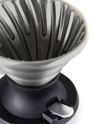 Photo of HARIO V60-02 SWITCH Immersion Dripper (200ml/6.76oz) (Stainless Steel) ( ) [ HARIO ] [ Steep and Release Brewers ]