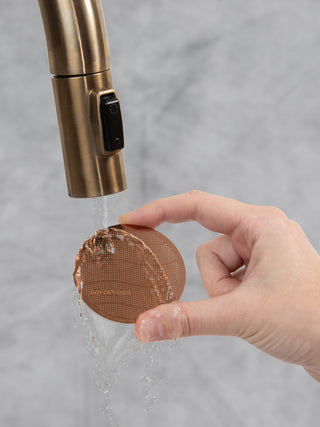 Photo of AeroPress Gold Tone Reusable Filter (titanium-coated) ( ) [ AeroPress ] [ Metal Filters ]