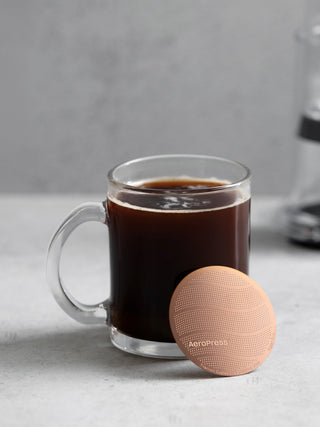 Photo of AeroPress Gold Tone Reusable Filter (titanium-coated) ( ) [ AeroPress ] [ Metal Filters ]