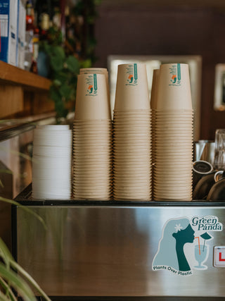 Photo of LITTLE GREEN PANDA Home Compostable Paper Cup (⌀90mm) (1000-Pack) ( ) [ Little Green Panda ] [ Single Use Cups ]