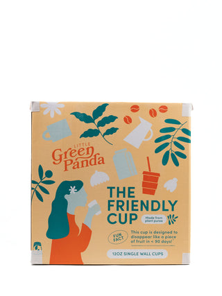 Photo of LITTLE GREEN PANDA Home Compostable Paper Cup (⌀90mm) (1000-Pack) ( ) [ Little Green Panda ] [ Single Use Cups ]