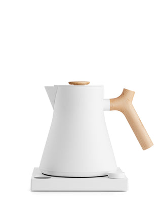 Photo of FELLOW Corvo EKG Pro Electric Kettle (120V) ( Pro Matte White and Maple ) [ Fellow ] [ Kettles ]