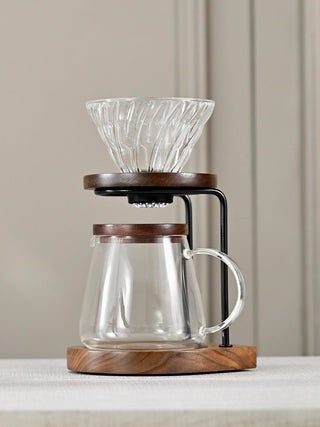 Photo of HARIO V60-02 Glass Dripper (Walnut) ( ) [ HARIO ] [ Pourover Brewers ]