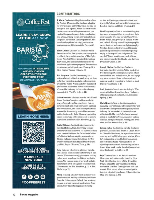 Photo of Barista Magazine LIMIT ONE ( ) [ Eight Ounce Coffee ] [ Books ]