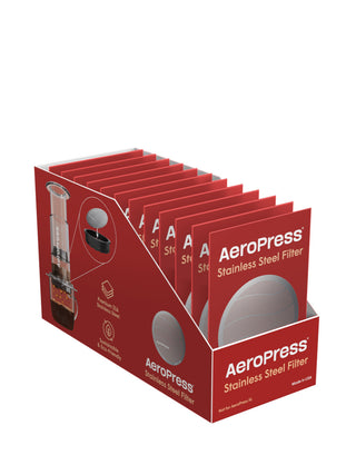Photo of AeroPress Stainless Steel Reusable Filter ( 12 Units 1 Case ) [ AeroPress ] [ Metal Filters ]