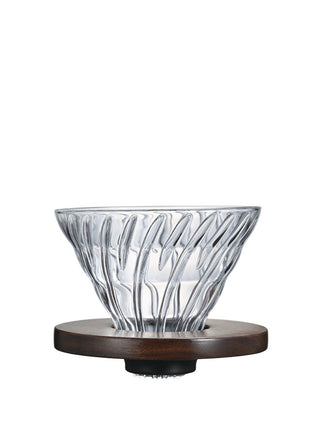 Photo of HARIO V60-02 Glass Dripper (Walnut) ( Default Title ) [ HARIO ] [ Pourover Brewers ]