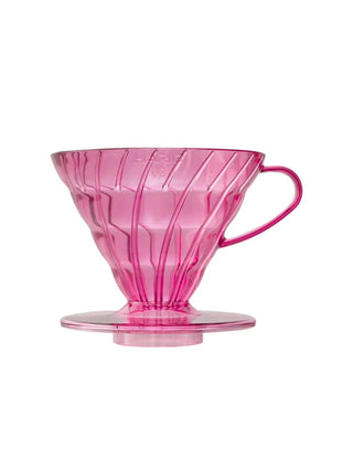 Photo of HARIO V60-02 Dripper (Plastic) ( Punch Pink Standard (JP EN) ) [ HARIO ] [ Pourover Brewers ]