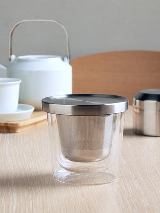 KINTO LEAVES TO TEA Cup with Strainer (260ml/8.8oz)