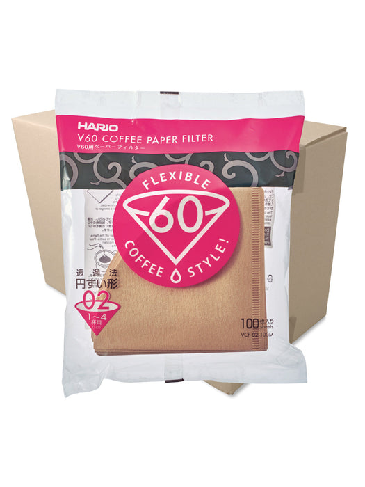 Photo of HARIO V60-02 Filters (100-Pack) ( 120 Units (1 Case) Brown ) [ HARIO ] [ Paper Filters ]