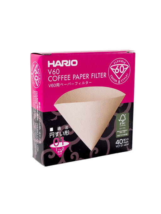 Photo of HARIO V60-01 Filters (40-Pack) ( 1 Unit Brown ) [ HARIO ] [ Paper Filters ]