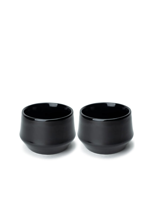 Photo of KRUVE IMAGINE Porcelain Glasses (2-Pack) ( Latte (250ml/8.5oz) Black ) [ Kruve ] [ Coffee Glasses ]