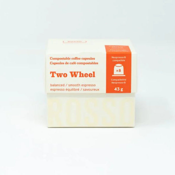 Photo of Rosso - Capsule Two Wheel Espresso (8 capsules) ( Default Title ) [ Rosso Coffee Roasters ] [ Coffee ]