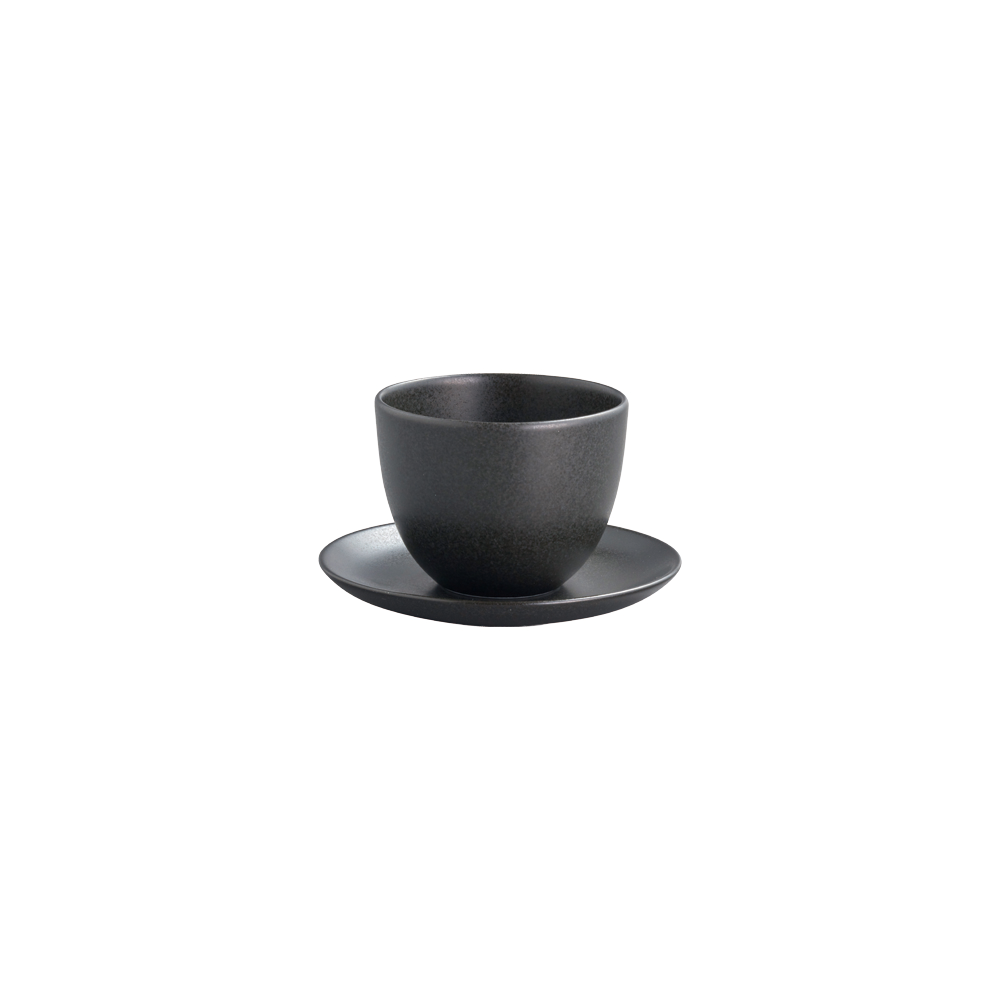 Photo of KINTO PEBBLE Cup & Saucer 180ml ( Black ) [ KINTO ] [ Tea Equipment ]