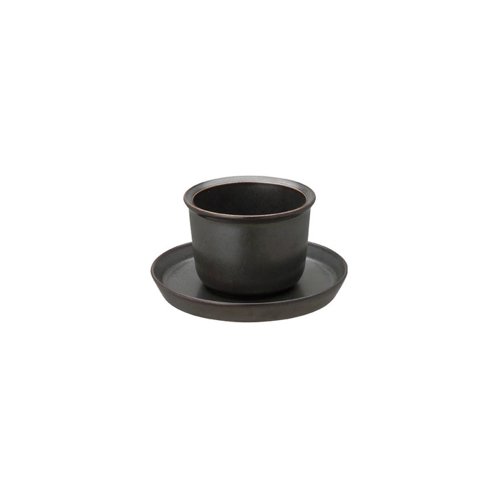 Photo of KINTO LEAVES TO TEA Cup & Saucer 160ml ( Black ) [ KINTO ] [ Tea Equipment ]