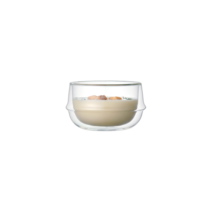 Photo of KINTO KRONOS Double Wall Soup Bowl (330ml/11oz) ( Clear ) [ KINTO ] [ Bowls ]