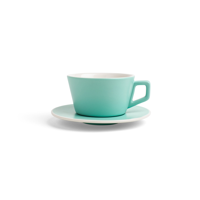 Photo of CREATED CO. Angle Latte Saucer (6-Pack) (Saucers Only) ( Matte Mint ) [ Created Co. ] [ Coffee Cups ]