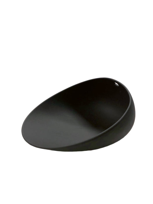 Photo of COOKPLAY Jomon Large Bowl-Plate (18x14cm/7.1x5.5in) ( Matte Black ) [ Cookplay ] [ Bowls ]
