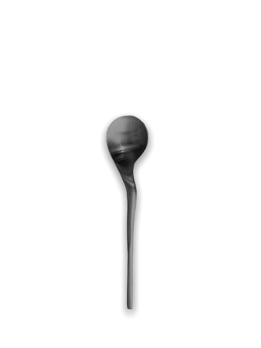 Photo of COOKPLAY Rama Dessert Spoon (16.5x3.5cm/6.5x1.4in) ( Matte Black 4-Pack ) [ Cookplay ] [ Cutlery ]
