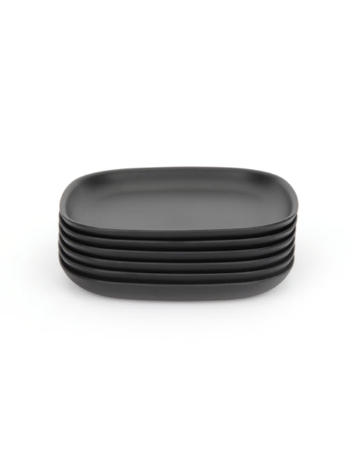Photo of EKOBO Gusto Cocktail Plate Set (6 Plates) ( Black ) [ EKOBO ] [ Plates ]