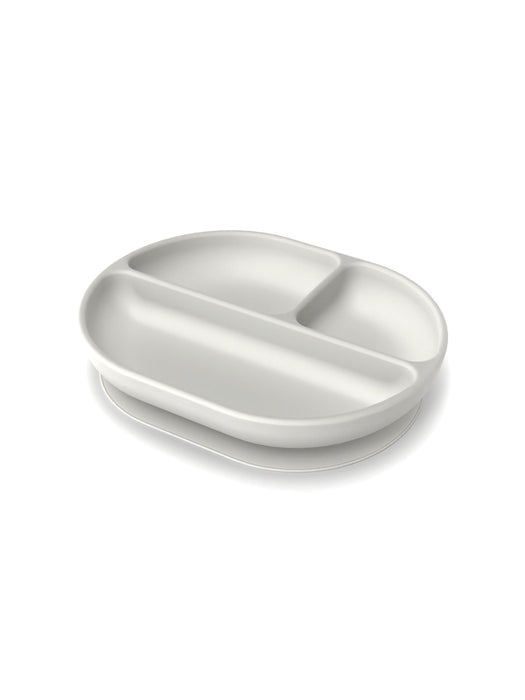 Photo of EKOBO Bambino Silicone Divided Plate with Suction Foot ( Cloud ) [ EKOBO ] [ Plates ]