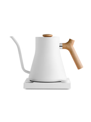 Photo of FELLOW Stagg EKG Electric Pour Over Kettle (120V) ( Matte White and Maple ) [ Fellow ] [ Kettles ]