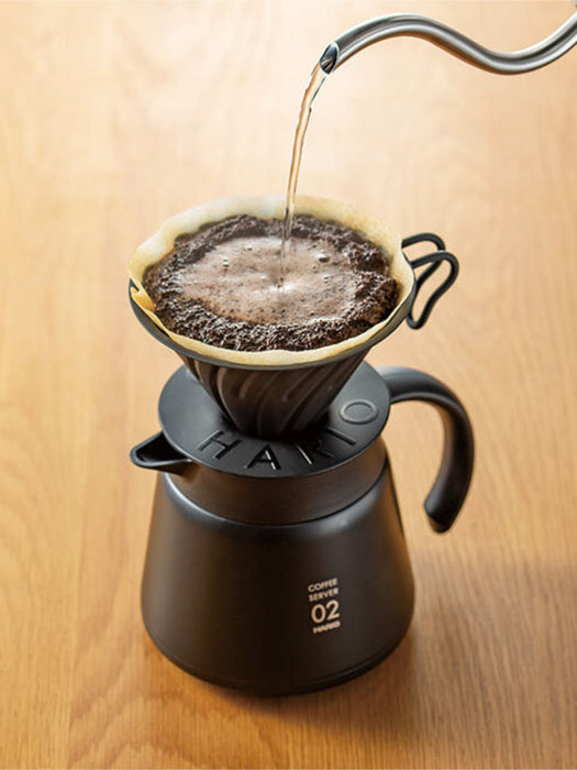 Photo of HARIO V60-02 Insulated Stainless Steel Server (550ml/18.5oz) ( ) [ HARIO ] [ Decanters ]