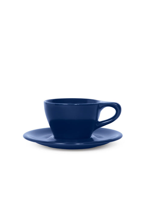Photo of notNeutral LINO Double Cappuccino Cup & Saucer (6oz/177ml) (6-Pack) ( Dark Blue ) [ notNeutral ] [ Coffee Cups ]