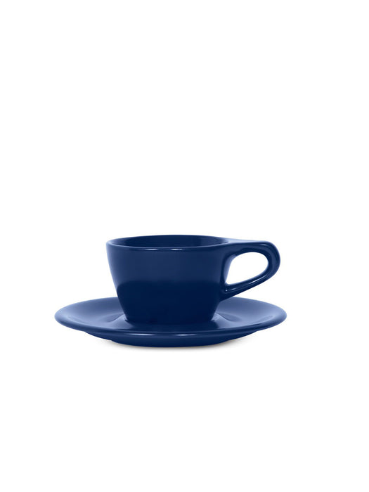 Photo of notNeutral LINO Single Cappuccino Cup & Saucer (5oz/148ml) (6-Pack) ( Dark Blue ) [ notNeutral ] [ Coffee Cups ]