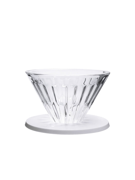 Photo of TIMEMORE Crystal Eye Glass Dripper with Holder ( White 01 (1-2 cups) ) [ Timemore ] [ Pourover Brewers ]